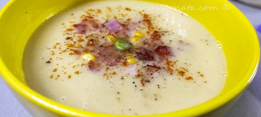 Карфиолена супа с царевица