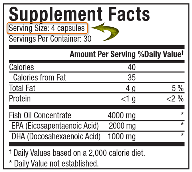 рибено масло serving size